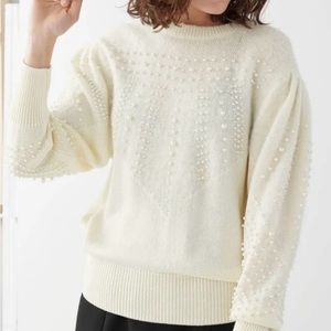 & Other Stories pearl sweater XS fits more like a S